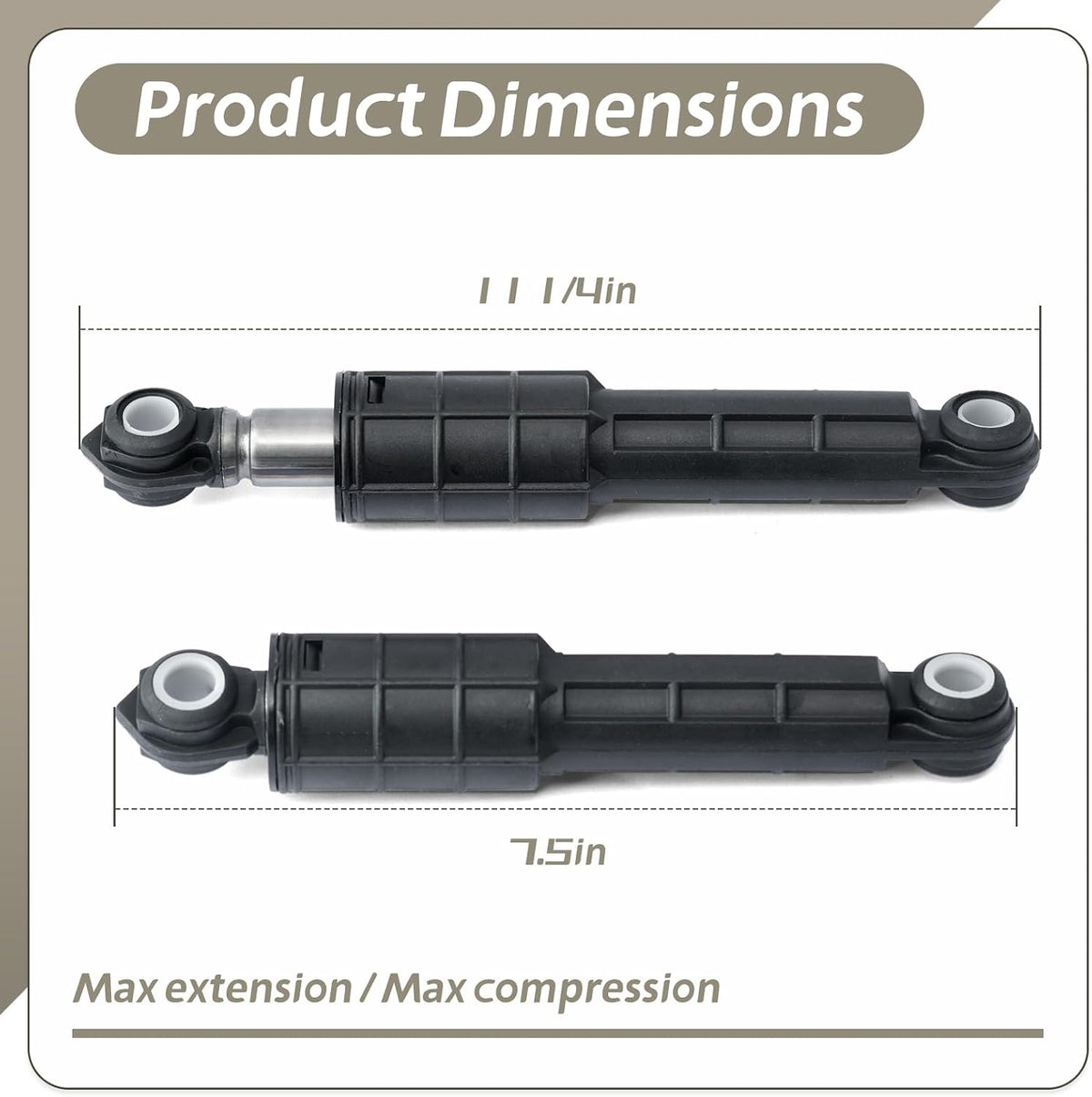 4PCS WH03X29516 Washer Shock Absorbers Compatible with GE Washer Washing Machine Shock Absorbers Replaces PD00073502 PS16217190 AP6986712 EAP16217190