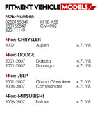 AOTPAT 0280155849 Fuel Injectors For:-Dodge Durango Dakota 2001-2007 4.7L