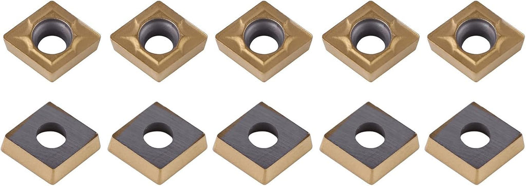 Carbide Line Boring Tips,Carbide Lathe Tool Tips,Ccmt21.51 Exquisite for Insert Pack Insert 10Pcs CNC Carbide Tips Inserts Blade Cutter Lathe Turning Tool with Box
