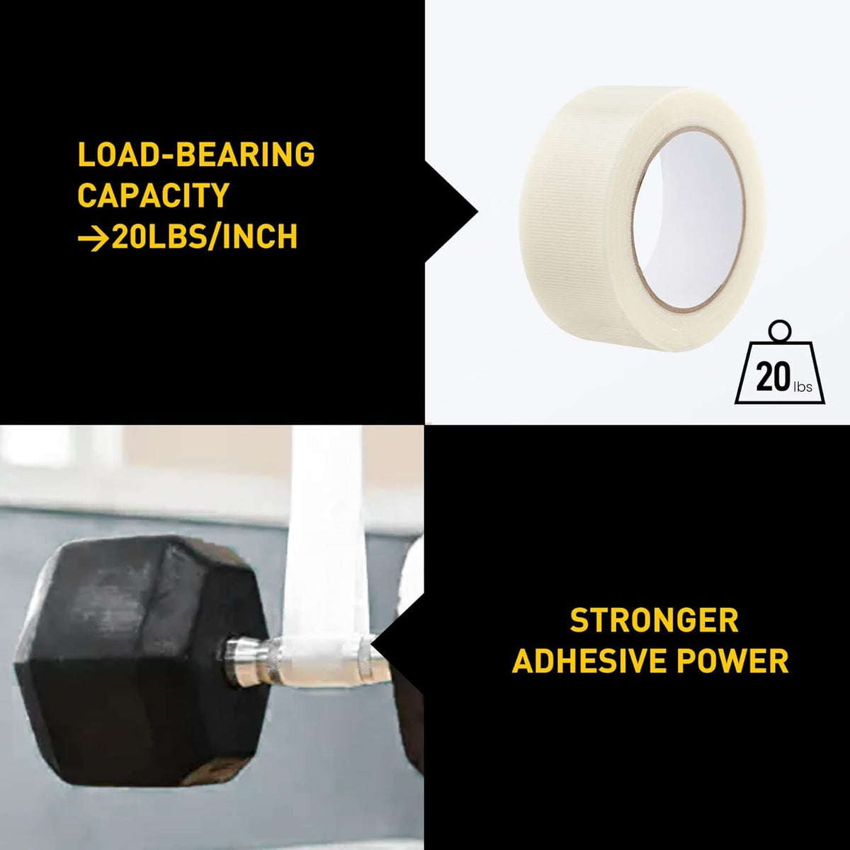 6 Rolls Clear Duct Tapes Heavy Duty, 2 inches x 25 Yards