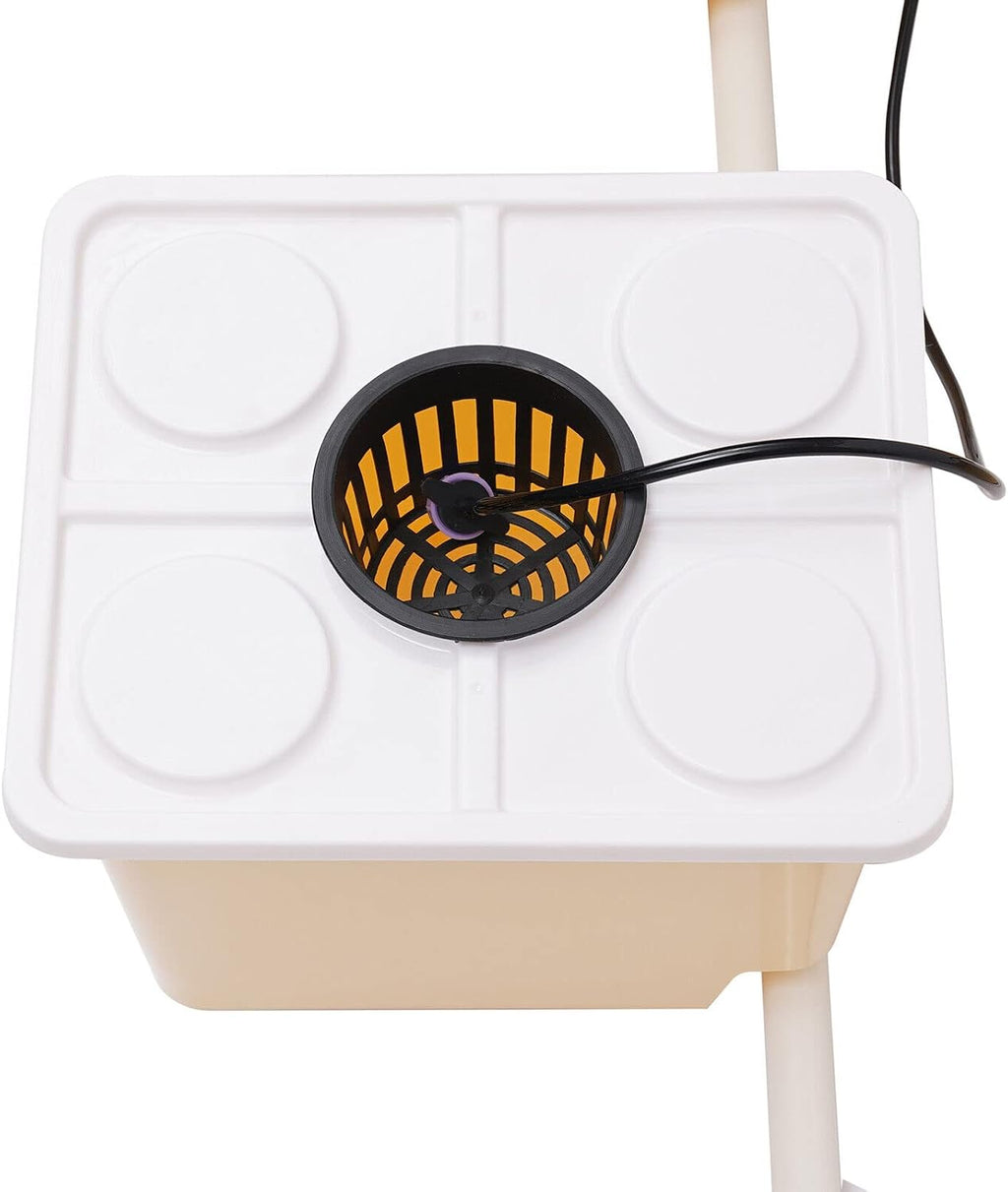 DWC Hydroponics Grow System, 2.91 Gallon 5 Buckets Deep Water Culture DWC Hydroponic Grow System Kit with 4W Pump