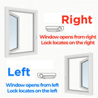 Folding Casement Window Crank Handle with Snap-On Cover – White – Compatible with Multiple Window Operators (Left)