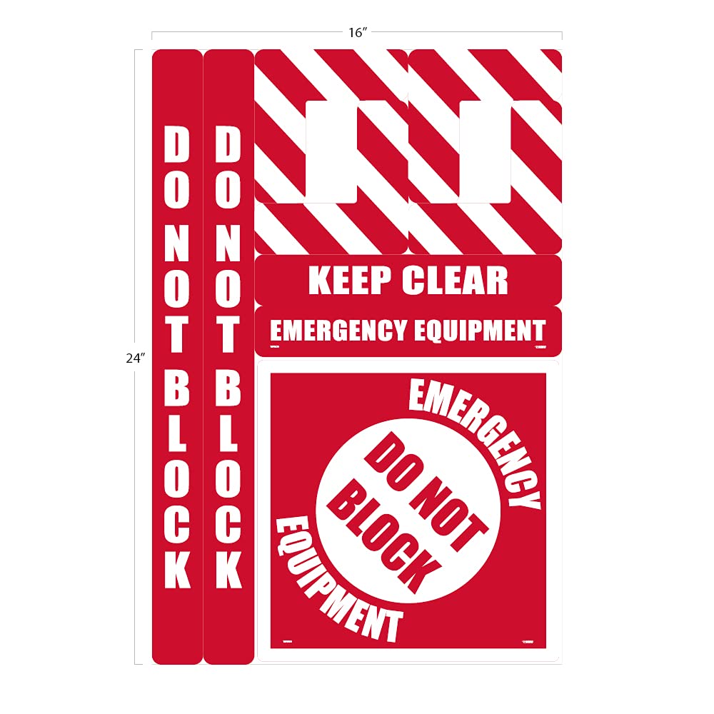 Emergency Equipment Do Not Block Walk-On Floor Marking Kit