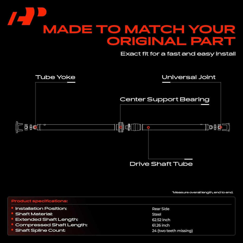 A-Premium Rear Drive Shaft Driveshaft Assembly Compatible with Subaru