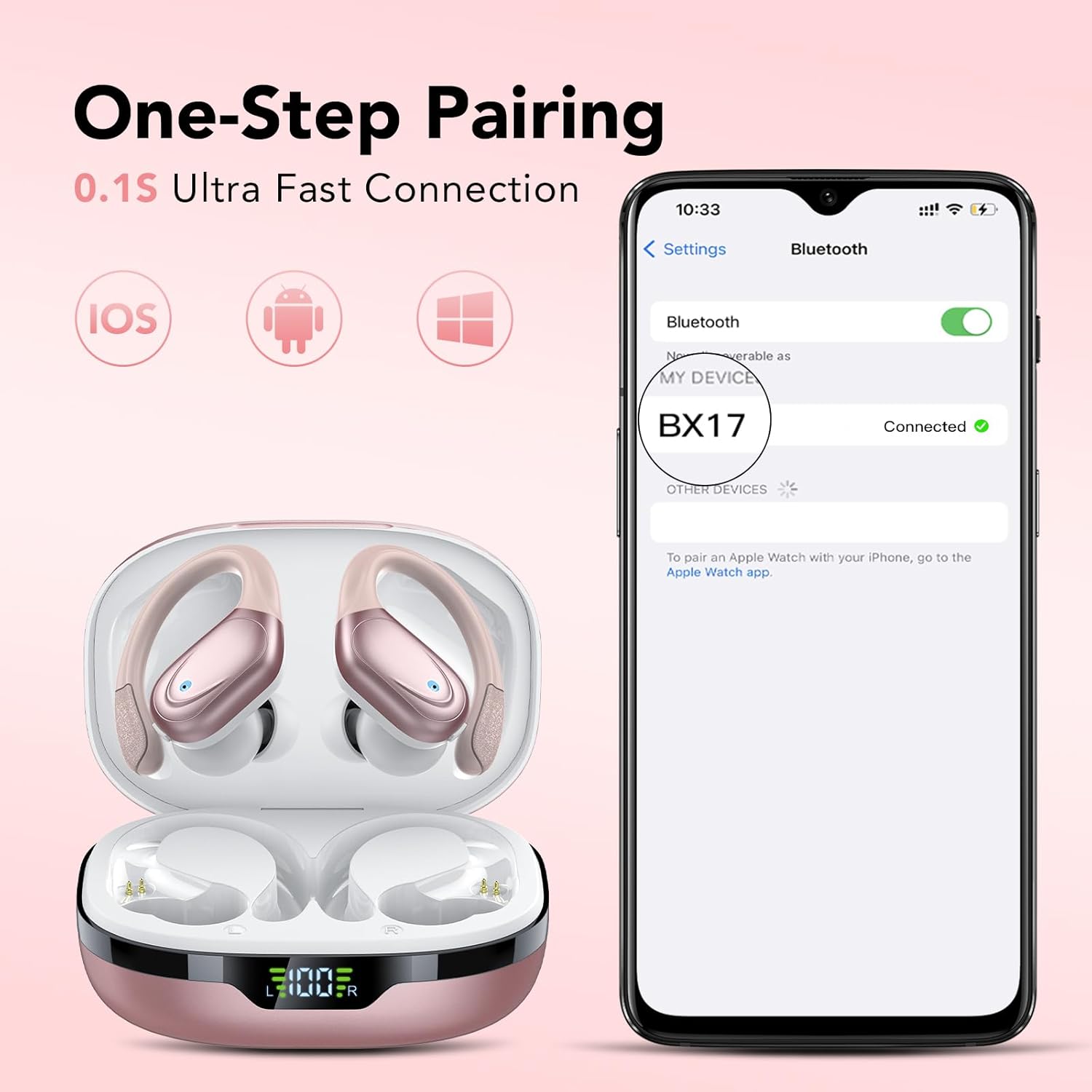 Ear buds Wireless Earbuds Bluetooth 5.3 Headphones 60hrs Playtime with Digital Display Sports Wireless Headphones