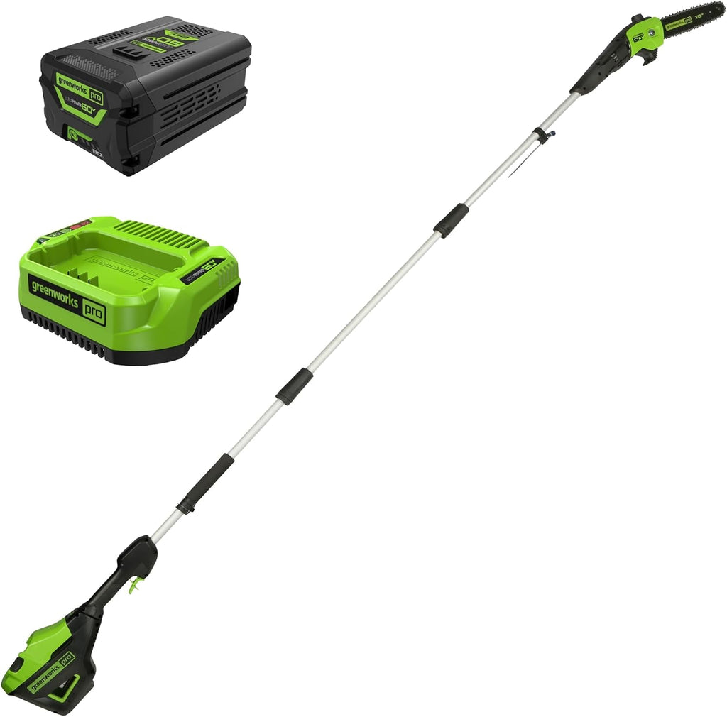 60V 10 in Electric Pole Saw, 2.0 Ah Battery and Charger