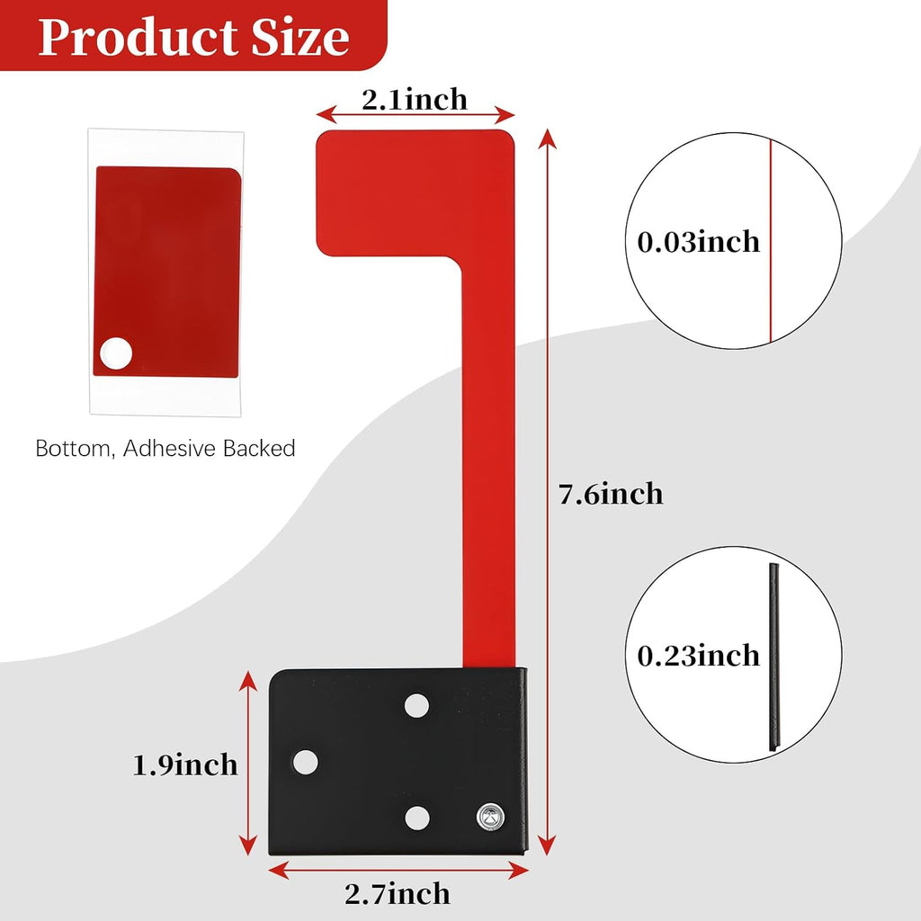 Mailbox Flag Replacement Kit, Red, Universal Fit for Standard Mailboxes, Weather Resistant, Metal Construction