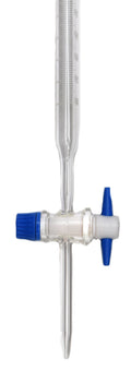 Burette, 25ml - White 0.10mL Graduations - Class A, Conforms with DIN ISO 385 Standards - Borosilicate Glass with