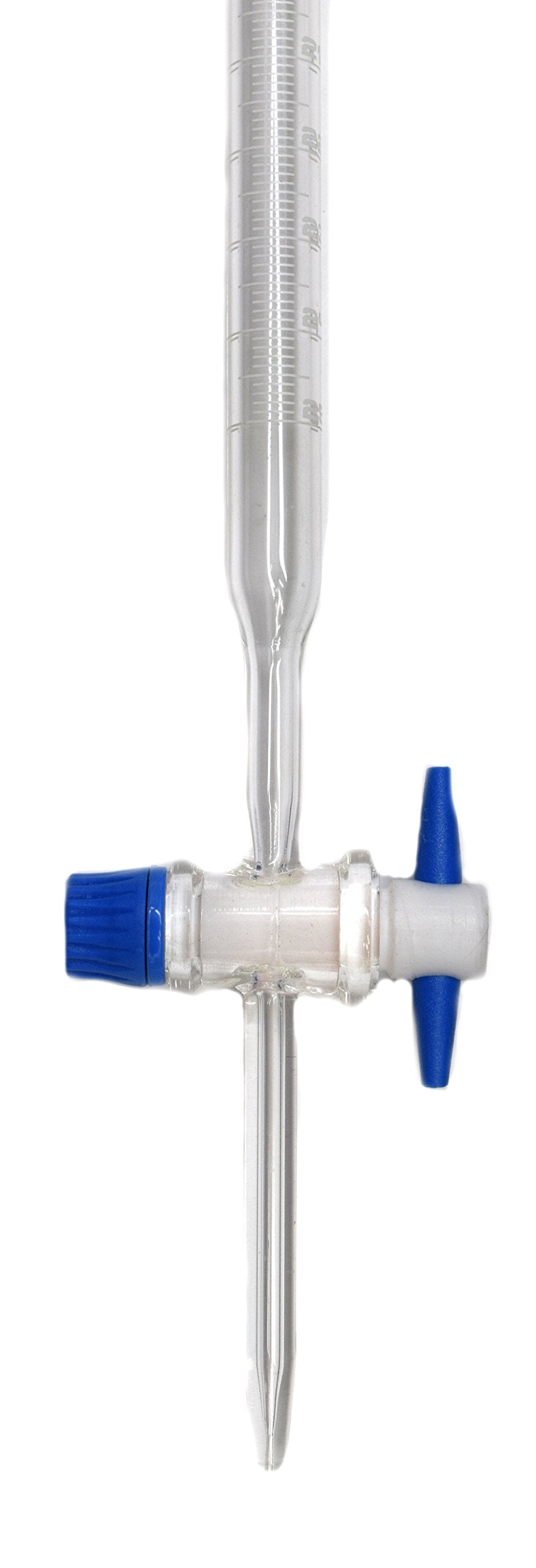 Burette, 25ml - White 0.10mL Graduations - Class A, Conforms with DIN ISO 385 Standards - Borosilicate Glass with