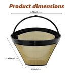 2 Pack #4 Reusable Coffee Filters for Ninja Dual Brew Coffee Maker