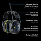 3M WorkTunes Connect + AM/FM Wireless Hearing Protector with Bluetooth
