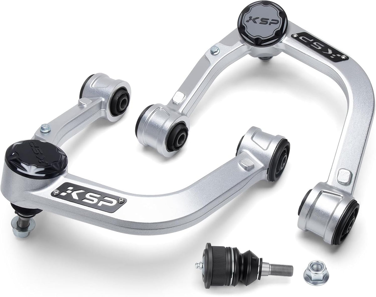 KSP 2-4"Aluminum Upper Control Arms with Rubber Bushing fit Tacoma Hilux 2004-2023, Adjustable Forged UCA With 3pcs Ball Joints Compatible with Toyota Prerunner Fortuner, One-piece Design Front Arms