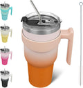 40 oz Tumbler with Handle & Straw, Insulated Stainless Steel Mug | Double Wall Vacuum, Keeps Hot/Cold, Thermal Cup
