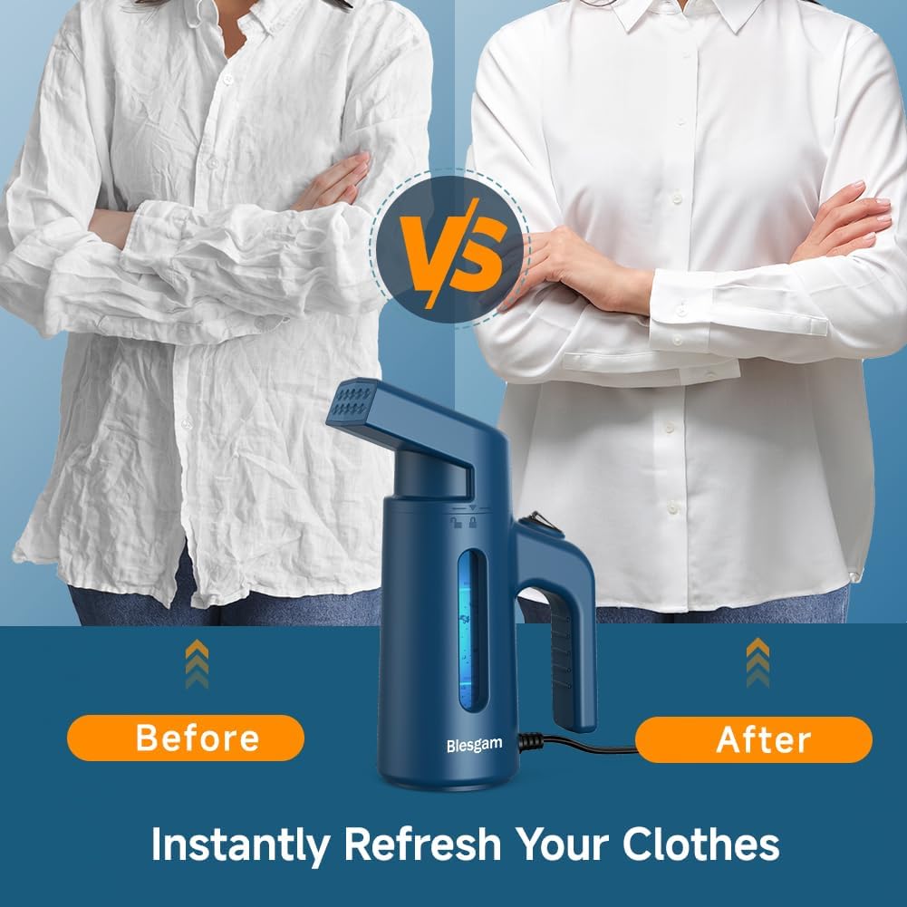 Steamer for Clothes 700W, Double Row Steam Handheld Clothes Steamer | 180ML Large Capacity Water Tank, 40S Fast
