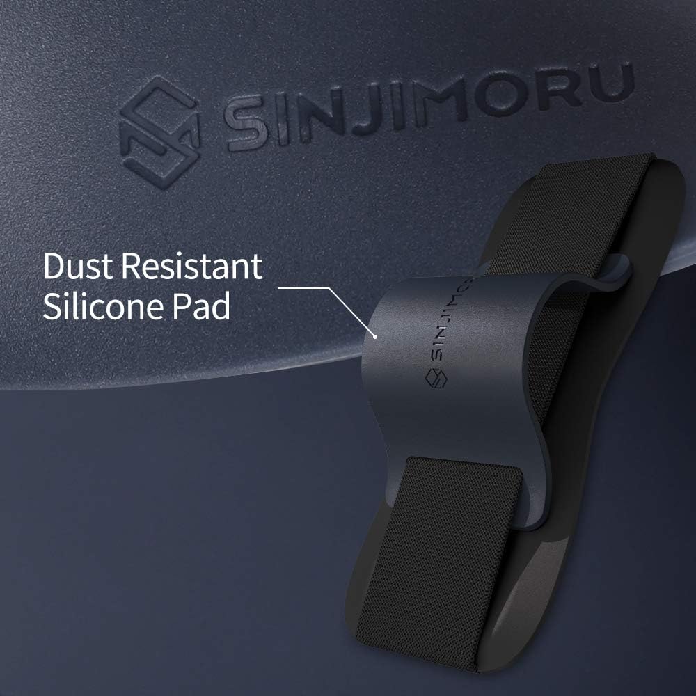 Phone Grip with Silicone Band, Holder & Kickstand, Black | Sinji Grip Silicone, adhesive finger strap for