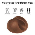 Flezoo 12PCS Coffee Adhesive Cable Clips Cord Organizer for Wire Management