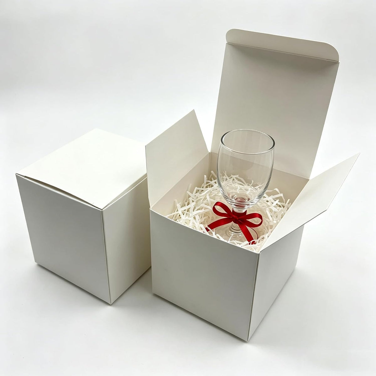 120 Pack Small Gift Boxes with Lids, 4x4x4 Inch White Kraft Paper Favor Boxes