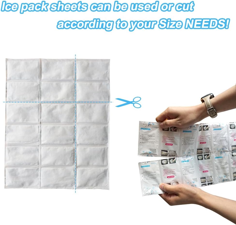 Dry Ice Packs for Shipping, 4 Sheets