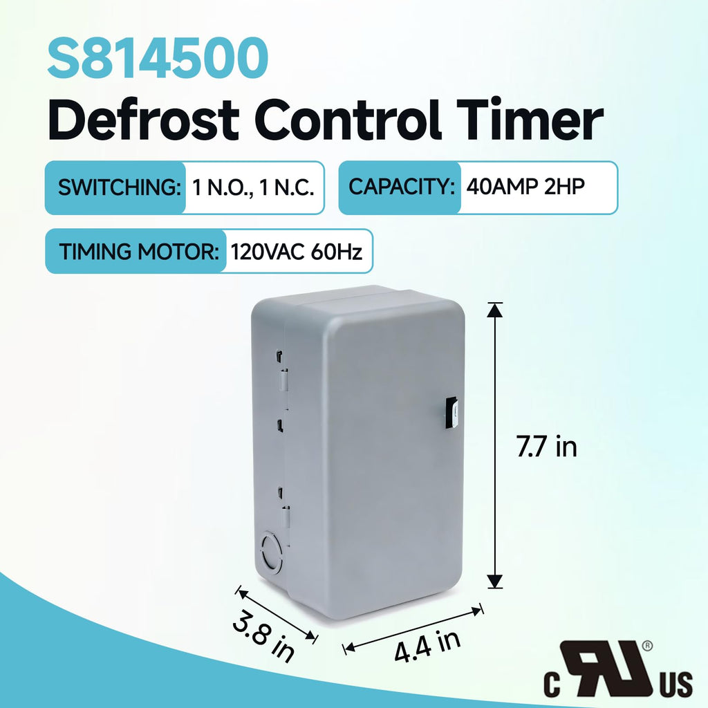 S8145-00 Commercial Refrigeration Defrost Control Timer 40A 2HP 120VAC 60Hz