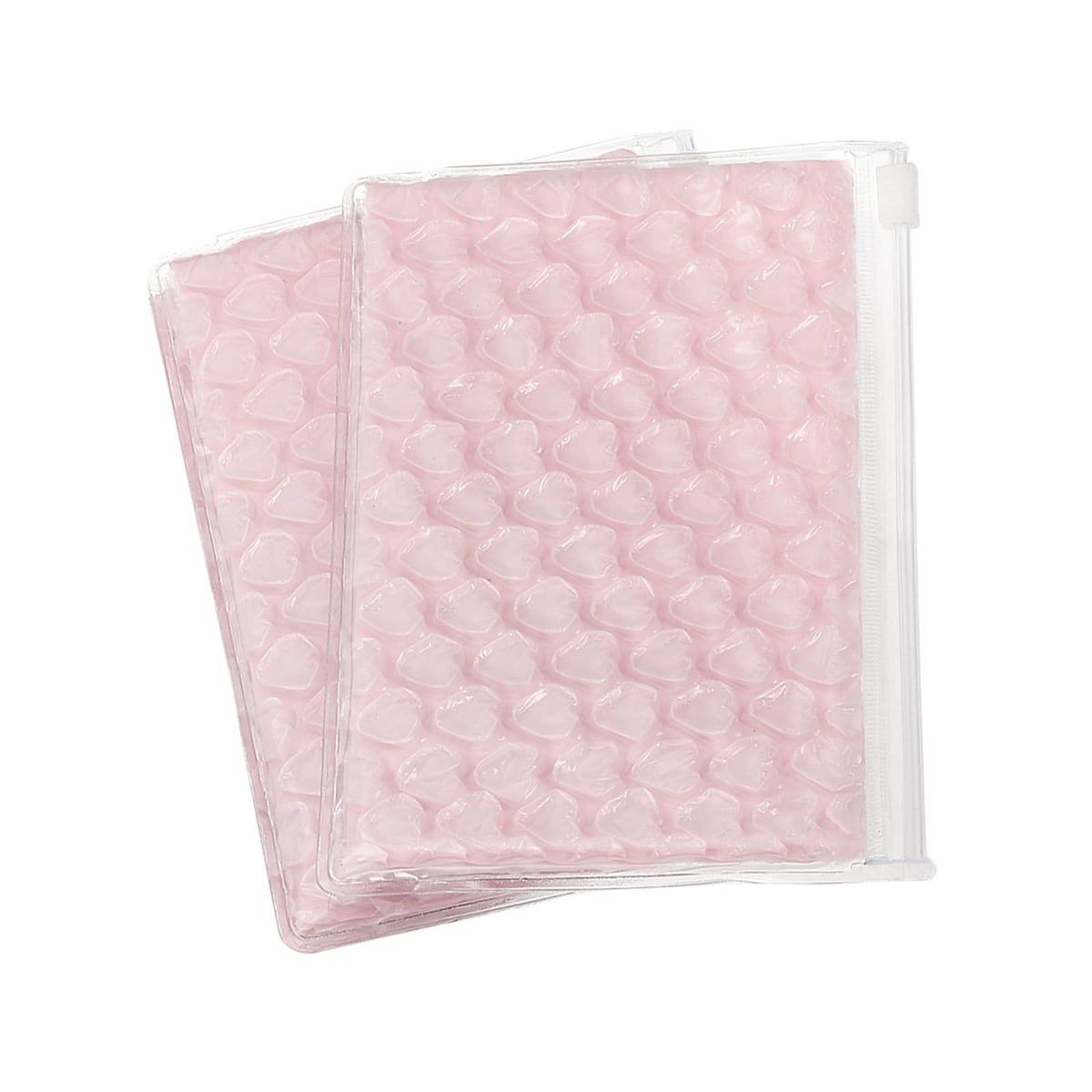 Clear Bubble Bags 9"x6" Pink 2Pcs Heart Bubble Wrapping Pouches