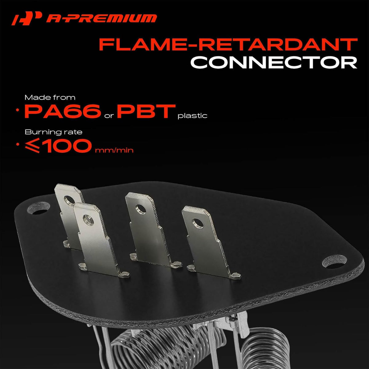 A-Premium Front HVAC Blower Motor Resistor with 4 Pins Connector