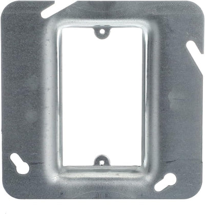 Steel City 72C145/8 4-11/16" Square Device Cover, Single Gang, 4 Cubic Inches, 5/8" Raised, Pre-Galvanized Steel