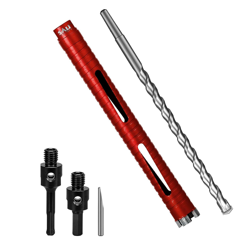 Diamond Core Drill Bits 1 1/8" Diameter 10"/254mm Drilling Depth 5/8-11" Thread Core Bit Turbo Laser-Welded Segments