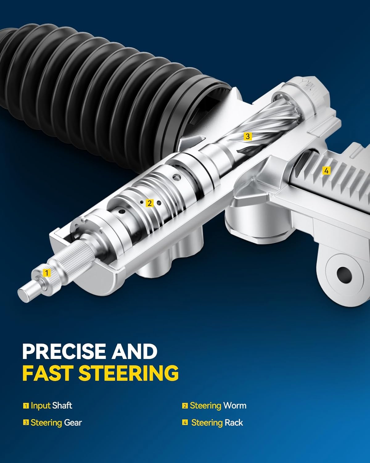 PHILTOP Power Steering Rack and Pinion Compatible with Dodge, Chrysler