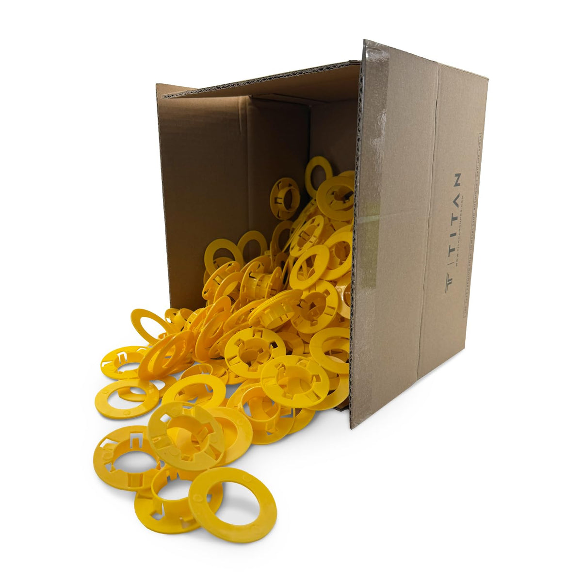 100-Pack Universal Yellow Plastic Snap-in Bushings for Metal Studs - Low Voltage Cable Protection Pre-Wire Code Compliant Polypropylene Wire Grommets