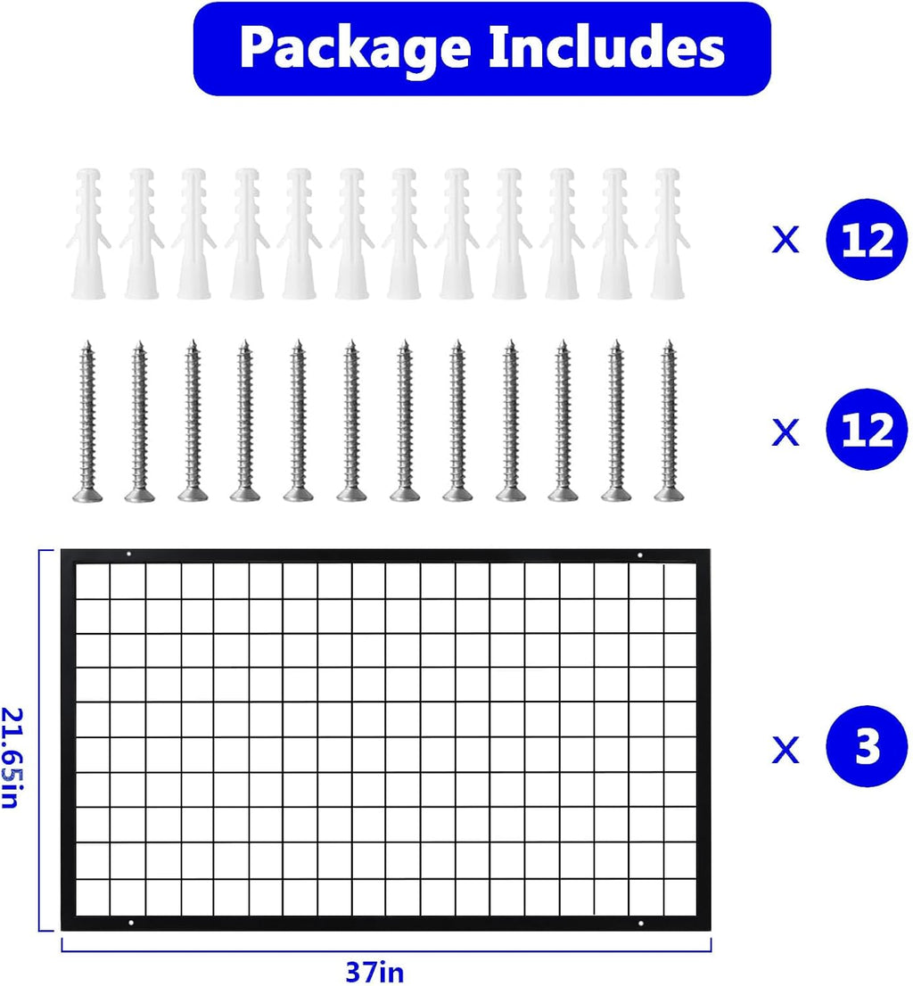 Metal Grid Wall Panels, Black Wire Grid Panel, Gridwall Display Stand, Heavy Duty Gridwall Panels for Retail Display