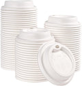 Compostable Coffee Cup Lids 200 Count，3.54 inch Disposable Cup Lid