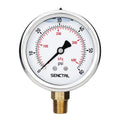 SENCTRL 0-60 Psi Liquid Filled Low Pressure Gauge, 1/4" NPT Lower Mount