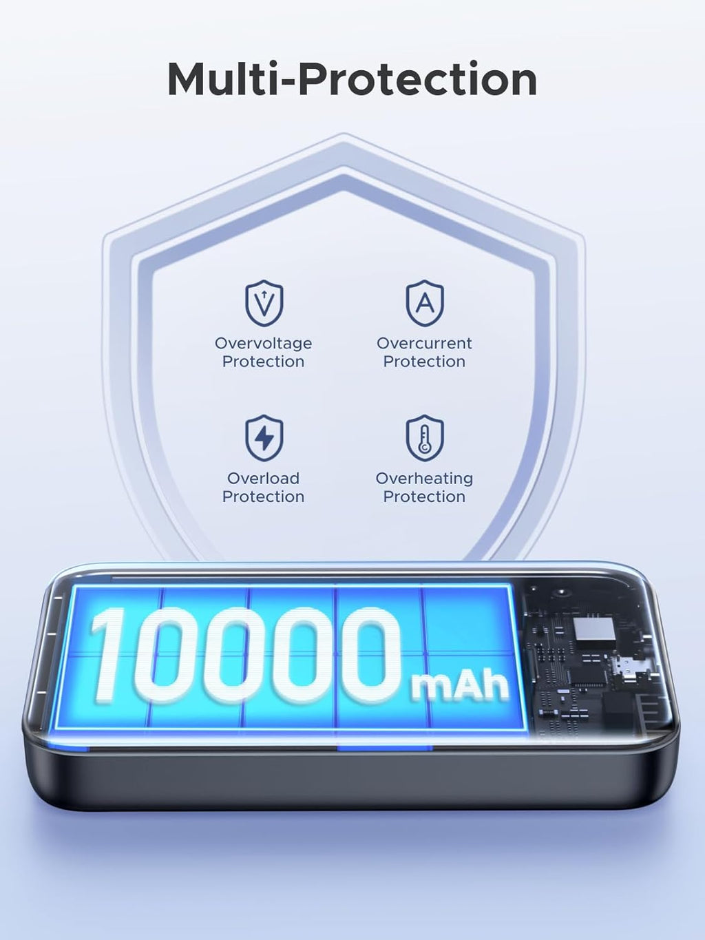 Magnetic Power Bank,10,000mAh Wireless Portable Charger, PD 20W Fast Charging Battery Pack with USB-C for Magsafe