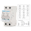 MOLLOM DC 2P 500V 20Amps C20 Miniature Circuit Breaker