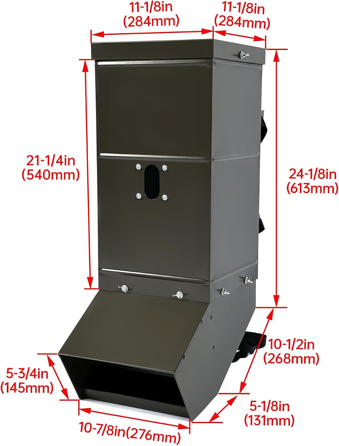 Tree Protein Deer Feeder with Waterproof Cover and Mounting Straps