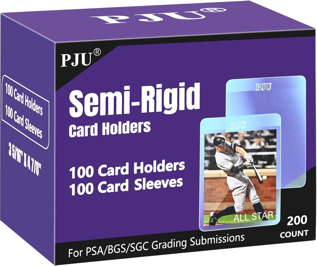 100ct Semi Rigid Card Holders & 100ct Card Sleeves for PSA Graded Cards | PSA, SGC, BGS, CSG Graded Card Submissions