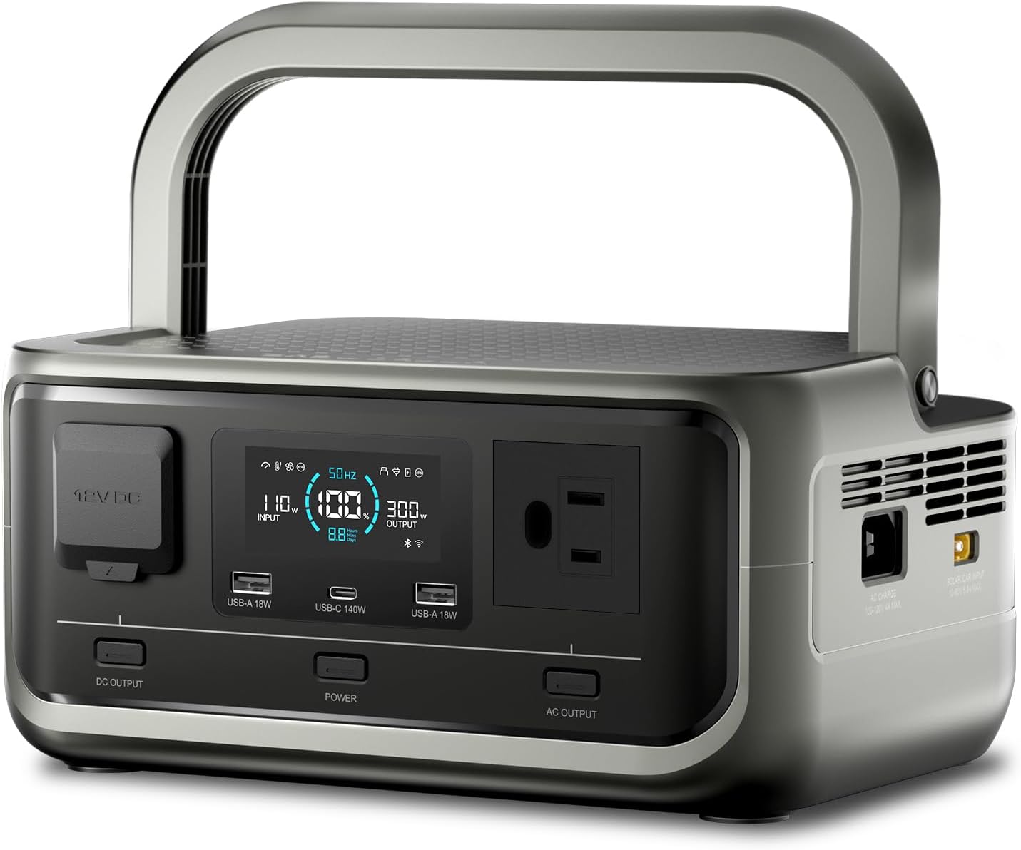 VOLIX P300 Portable Power Station, 256Wh LiFePO4 Battery, 300W Solar Generator(600W peak), <20ms UPS, MPPT 110W Max
