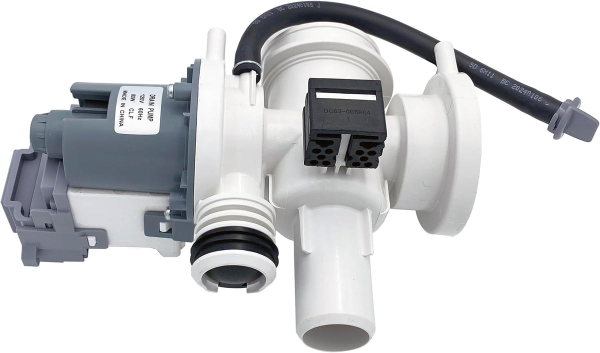 Washer Drain Pump Assembly Compatible with Samsung WF45R6300AW/US WF45T6000AP/US WF50A8600AV/US WF45A6400AV/US WF45A6400AW/US WF45T6000AW/A5 WF45R6100AC/US WF50R8500AV WF45R6100AP/US