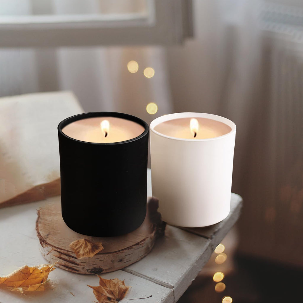 14 OZ Thick Candle Jars for Making Candles 12 Pcs, 3 Wick Empty Jars with Wood Lids for Candle Making, Sample