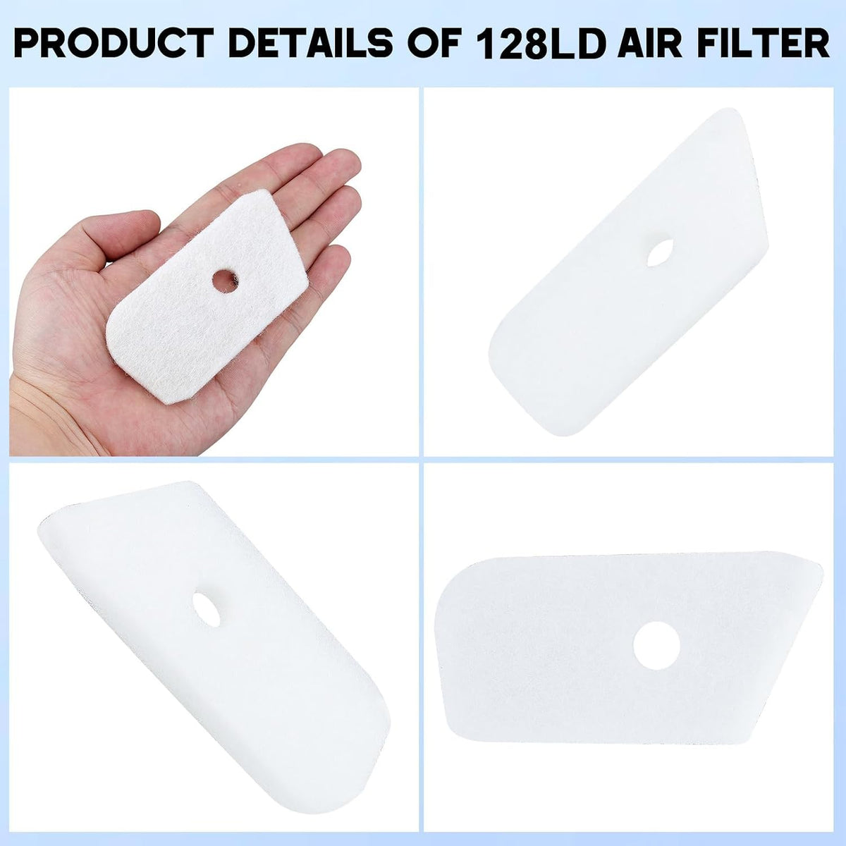 3-Pack Air Filter 530150253 for Husqvrana 128LD 128CD 128LDX 125L