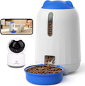 2-in-1 Automatic Cat Feeder and Pet Camera Combo, 1080P HD & 360°Pan-Tilt, 3L Cat Food Dispenser with App, 2.4G WiFi
