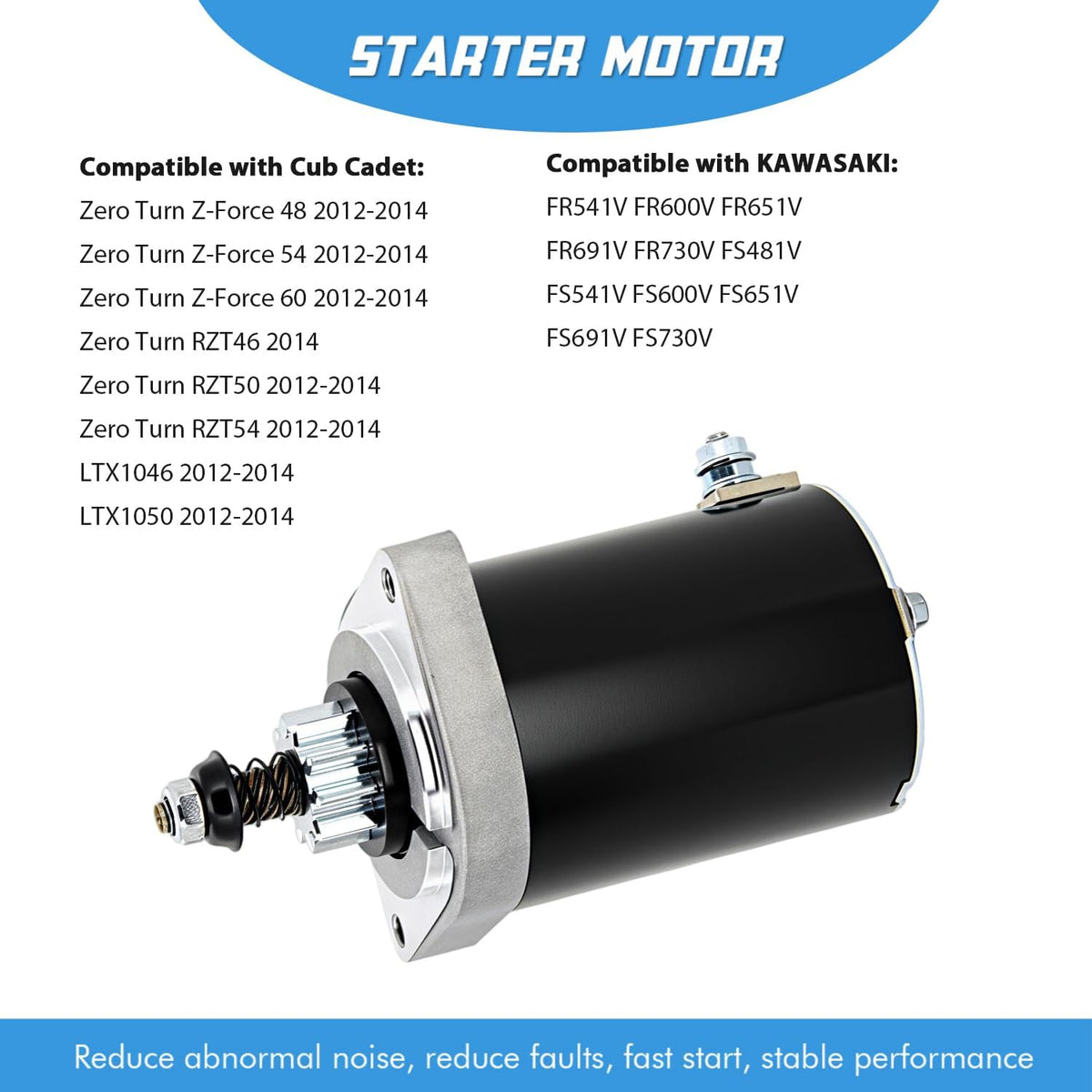 Kawasaki Starter FR691V FR730V FH491V FS481V FS541V FS600V FS604V 21163-0711, 21163-0714, 21163-0727, 21163-0743, 21163-0749, 21163-7024, 21163-7034, 21163-7035, FR691V-AS04 (Steel Gear)
