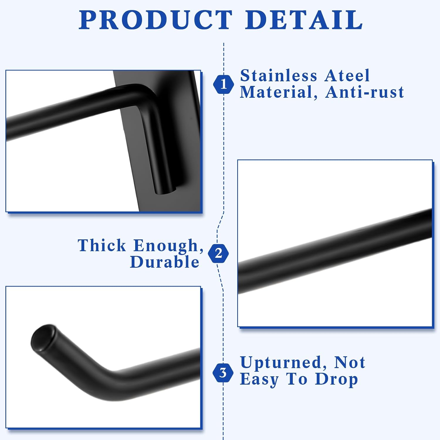 100 Pcs Gridwall Hooks Accessories 2/4/6 Inch Metal Grid Wall Hangers Display Hooks for Retail Garage Shop Commercial