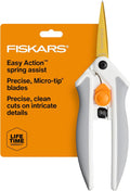 6" Easy Action Micro-Tip Titanium Detail Fabric Scissors | No. 5 Durable Titanium Blades, Precise Sharp Cuts on