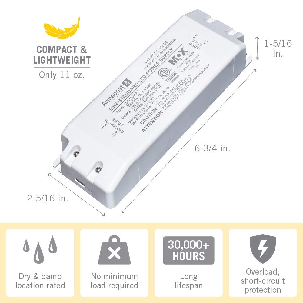 810600 12 Volt LED Power Supply, White