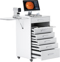 Medication Cart, Medical Rolling Storage Crash Cart with Wheels & Drawers, Ultrasound Nursing Emergency Cart with IV