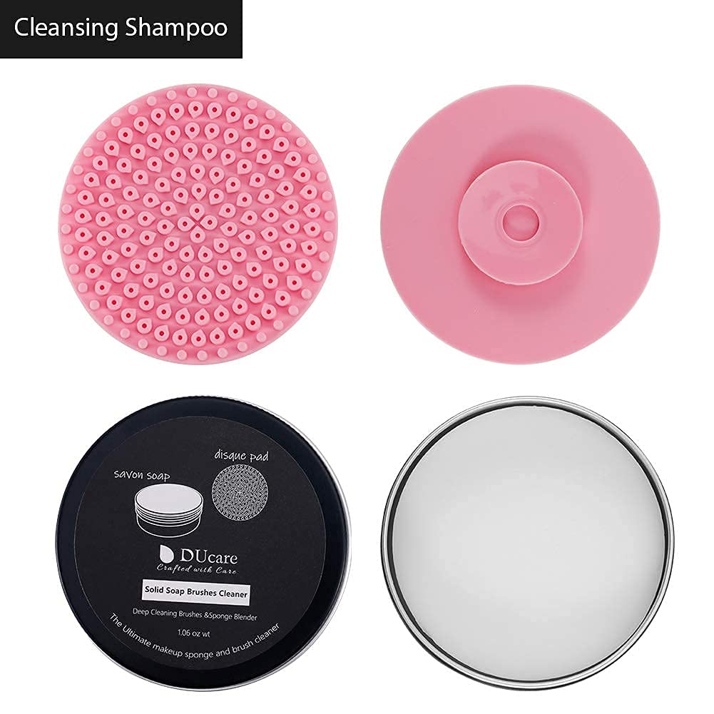 Makeup Brush Cleaner Shampoo Soap Solid Brush Cleaning Mat Removes Cosmetic Color Brush Cleaner Pad for Cleaning