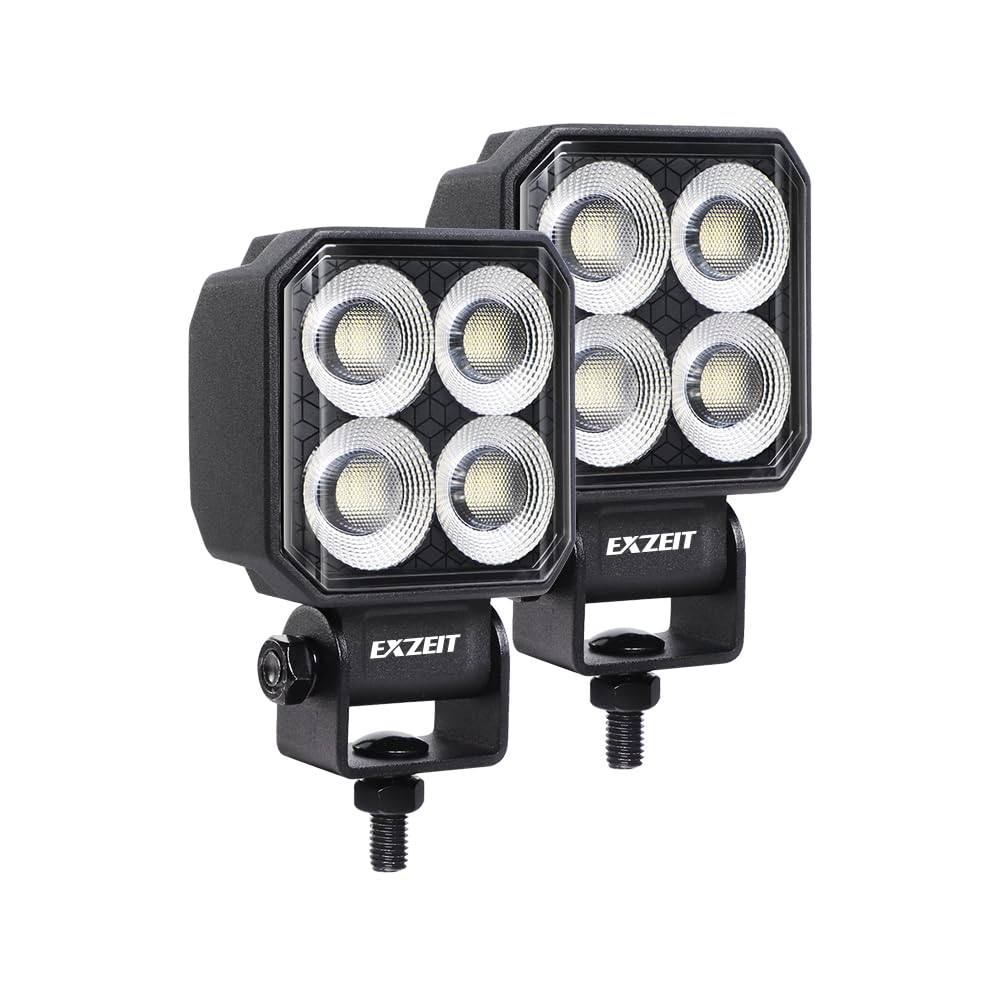 Exzeit 3 inch Led Work Lights for Truck Tractors Mini Excavator Forklift