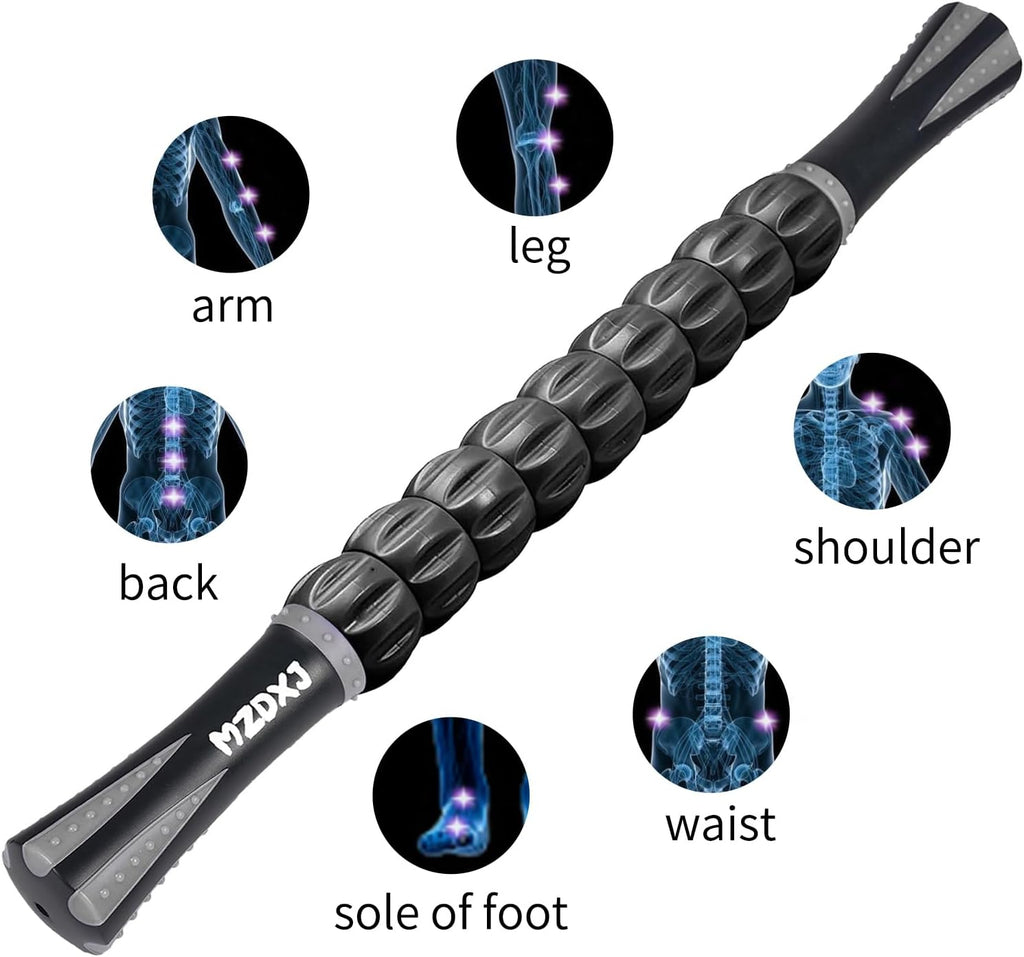 Muscle Roller Massage Roller Stick- Deep Tissue Fascia Blaster for Myofascial Pain Relief, Lymphatic Drainage & Body