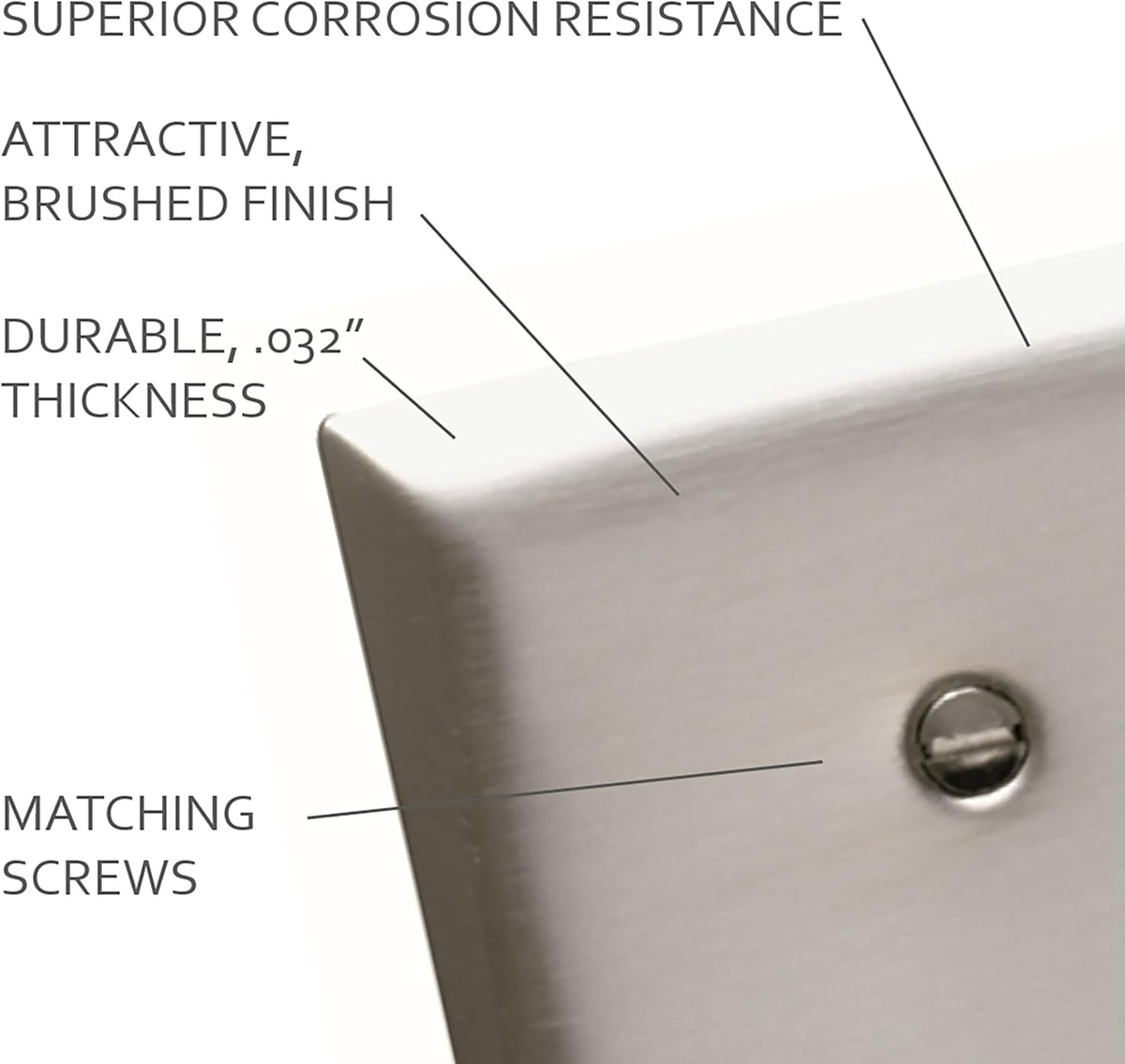 Legrand Pass & Seymour SS771 Stainless Steel Type 302/304 Wall Plate, 1 Gang, One Vertical Louvered Opening, Stainless (1 Count)